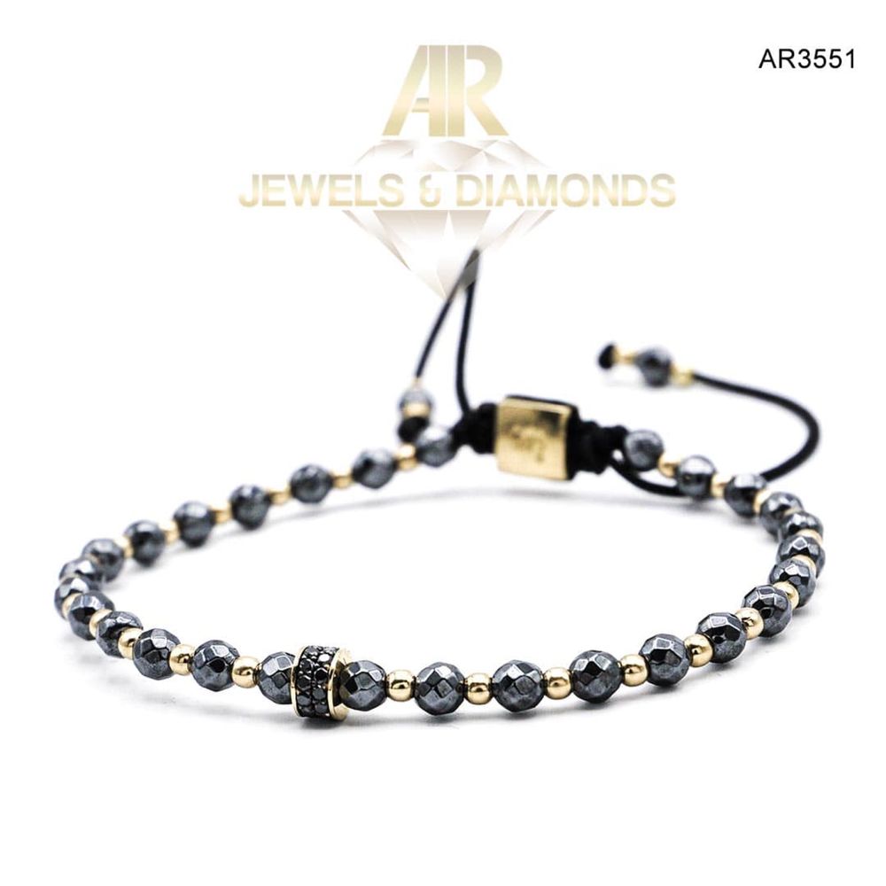 Bratara Aur 14 K cu DIAMANTE NEGRE model nou ARJEWELS(AR3551)