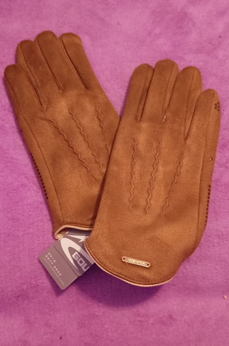 Mănuși bărbați pielea compatibil cu ecran tactil