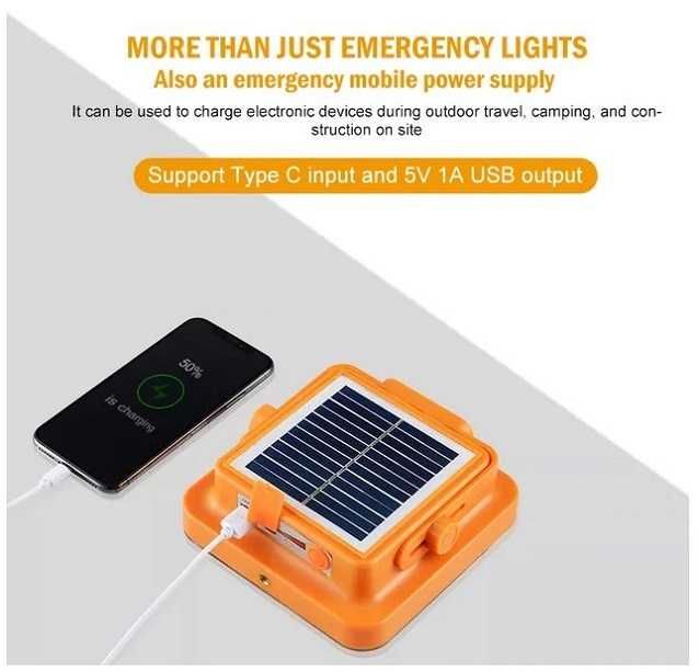 Lampa proiector solar portabil 300w camping rulote pescuit uz casnic