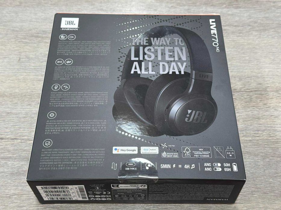 Безжични слушалки JBL LIVE 770NC – ЧИСТО НОВИ!