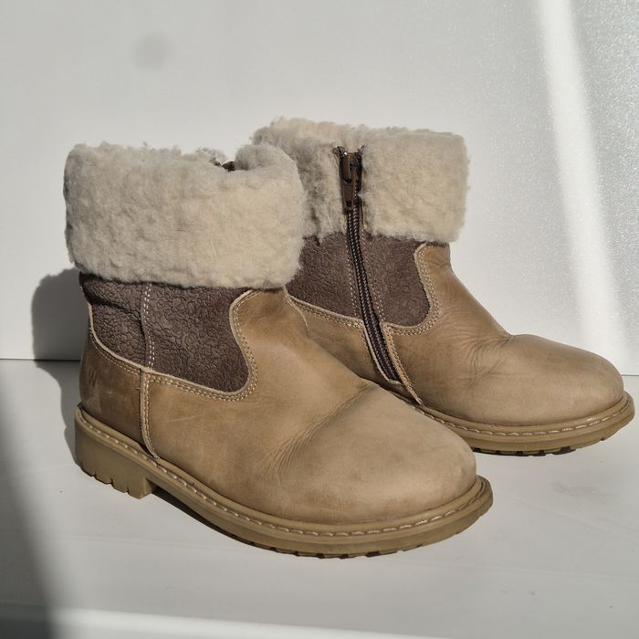 Ghete WHEAT fete, mărimea 30 – piele, lână, Gore-Tex, impermeabile
