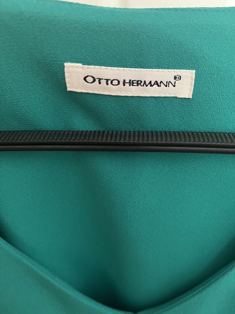 Vand rochie Otto Hermann marimea S verde paun office Zara Nissa