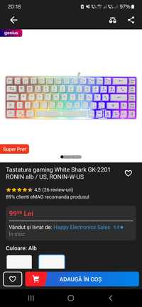 Tastatura de gaming RGB
