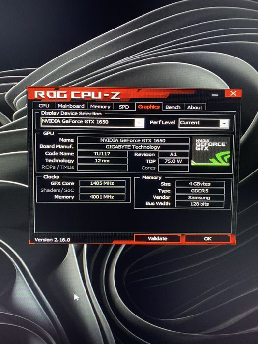 Placa Video GTX 1650 4GB GDDR5