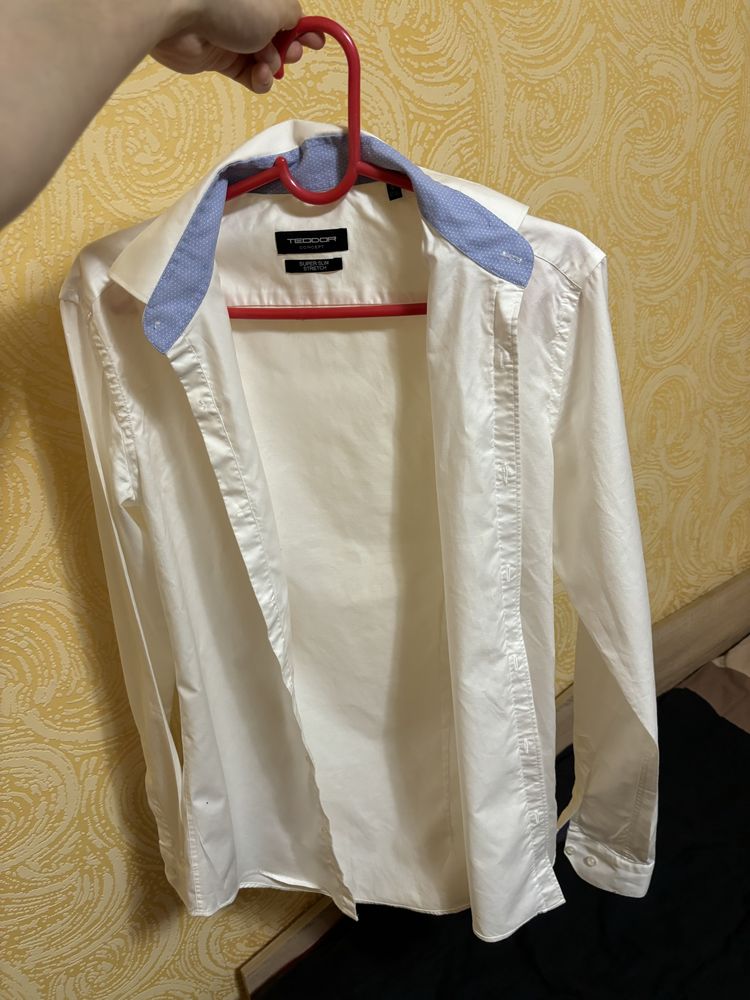 Бяла официална риза Teodor
