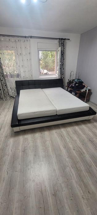 Pat dormitor cu saltele si somiere incluse