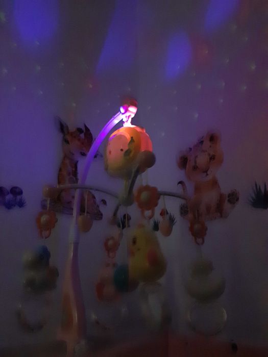 Музикална въртележка с дистанционно и прожектор