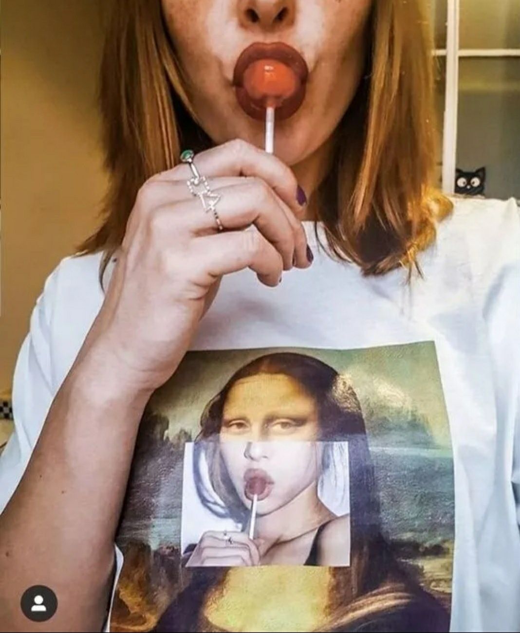 Тениска Мона Лиза - Bad b*tch aesthetic