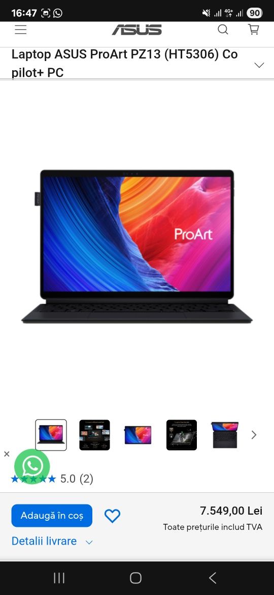 Tableta / laptop Asus PZ13 Oled Noua