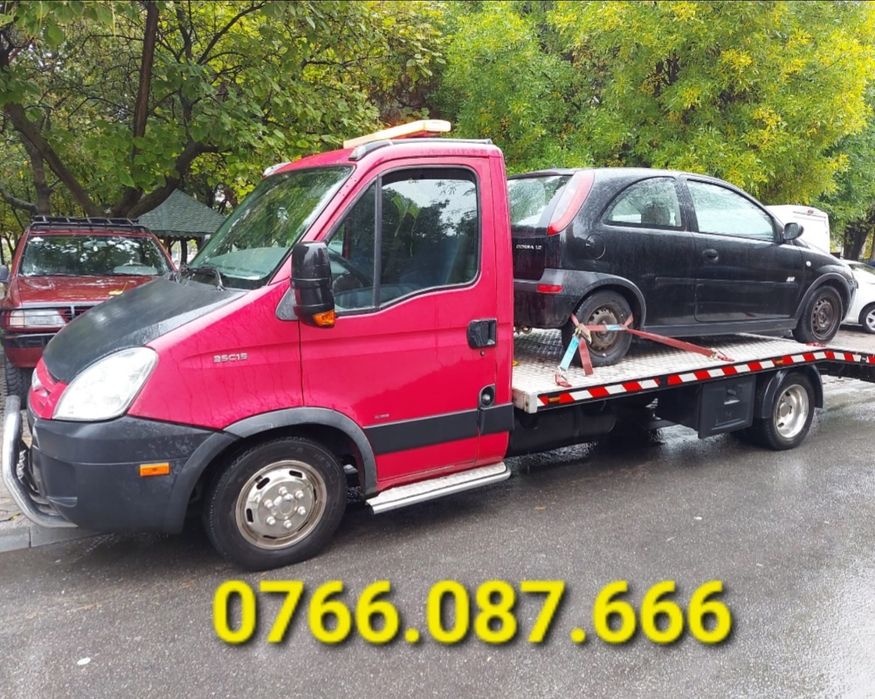 Asistență rutieră Tractări auto platformă  remat/itp/rar transport
