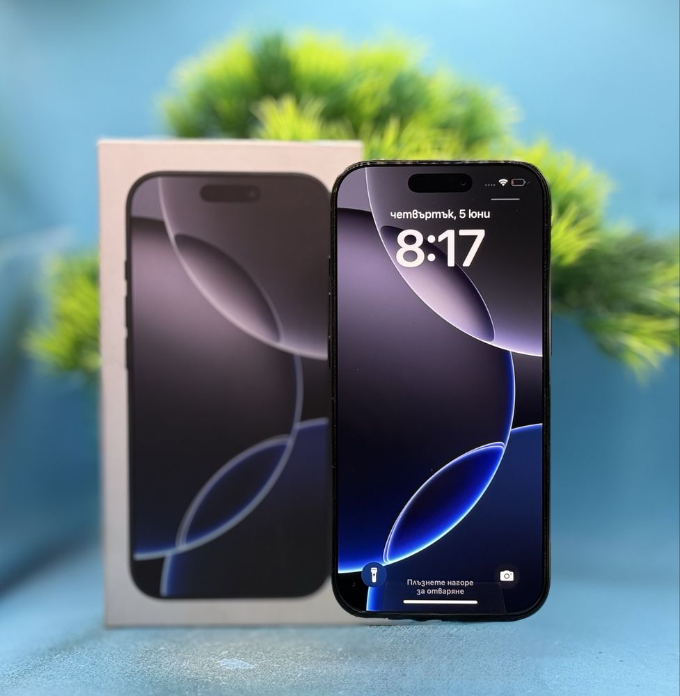 ГАРАНЦИОНЕН!!! Apple iPhone 16 Pro, 128GB, 5G, Black Titanium