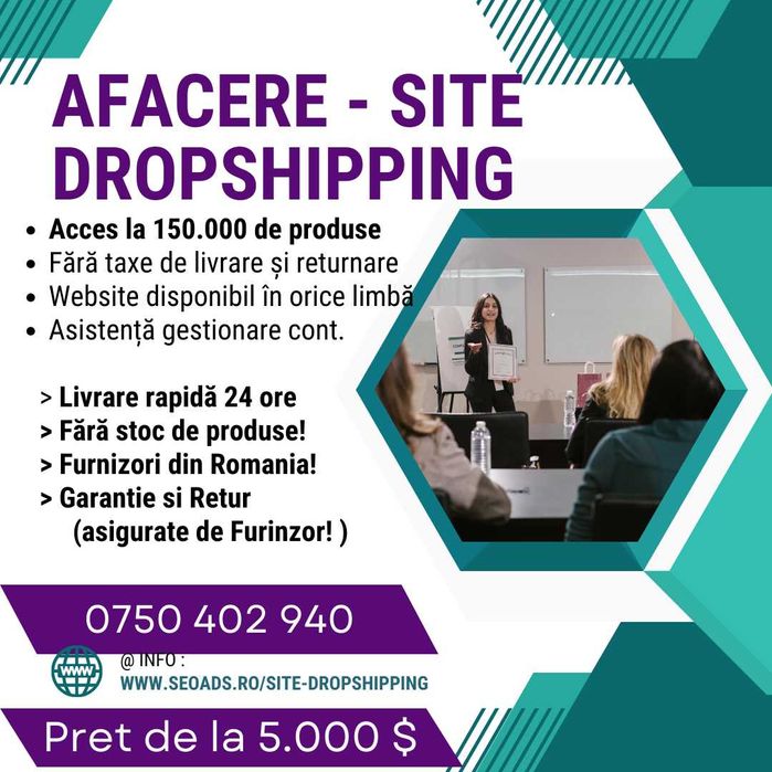 CREARE SITE DROPSHIPPING de la 850$ - Creare Magazin Online PRO 2025