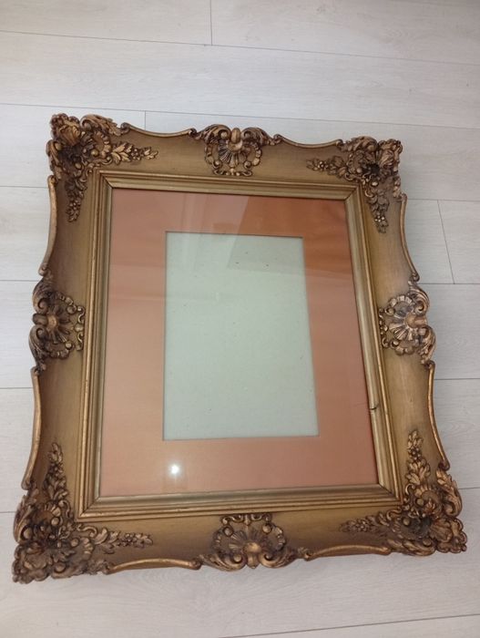 Rama tablou aurie cu geam