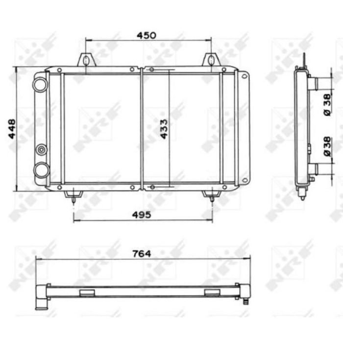 Radiator, racire motor Peugeot J5 platou / sasiu 290L 1990-1994 020430