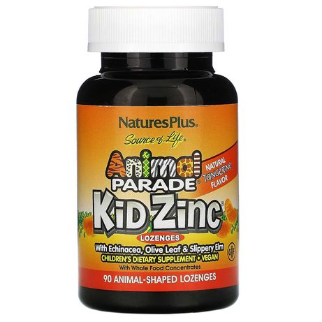 Animal Parade® KidZinc® Цинк за деца, 90 таблетки за смучене