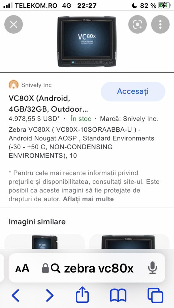 Zebra vc80 x scanner