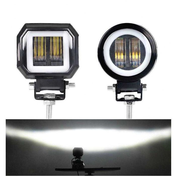 1 БРОЙ 40W Диодни Фарове за Мотор Мотокар ATV 12-24V LED Прожектор ФАР