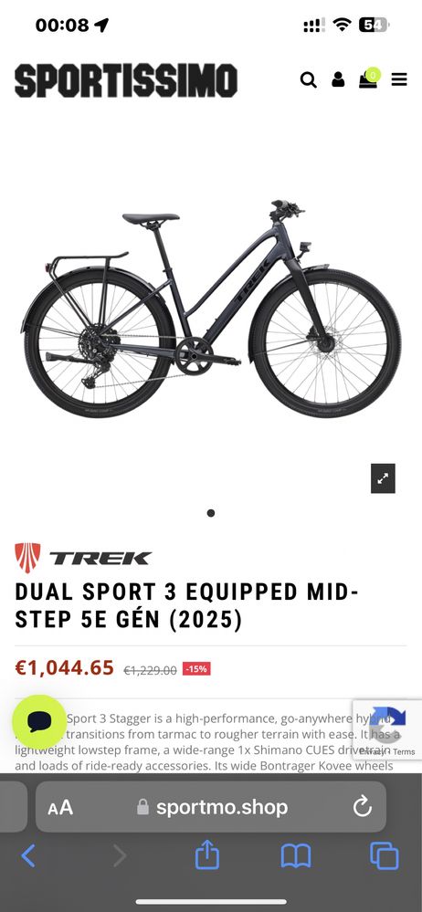 Bicicleta Trek Dual Sport 3 model 2025