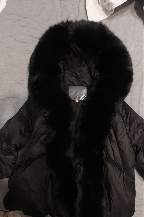 Черно яке с гъши пух и лисица