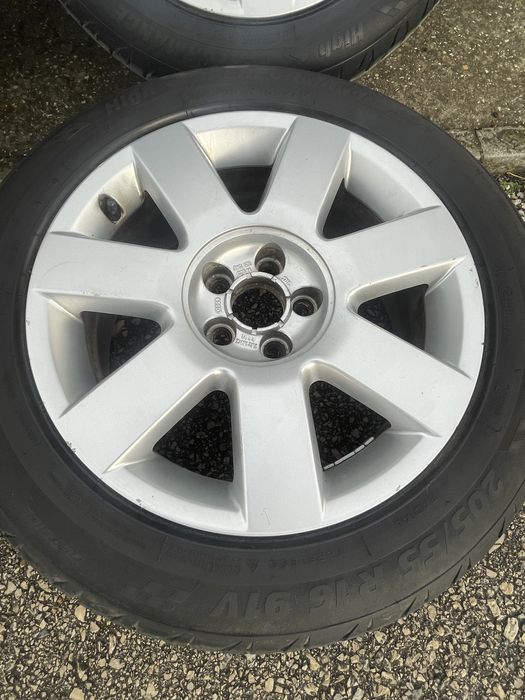 Джанти 16" 5х100 с гуми 205/55/16 Skoda,VW,Seat,Audi