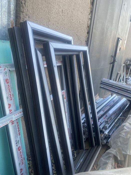 Окна пятикамерные с двух сторон антрацит