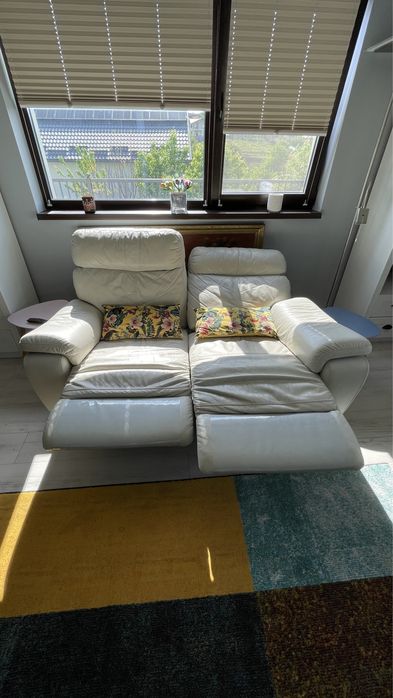 Canapea piele naturala si recliner