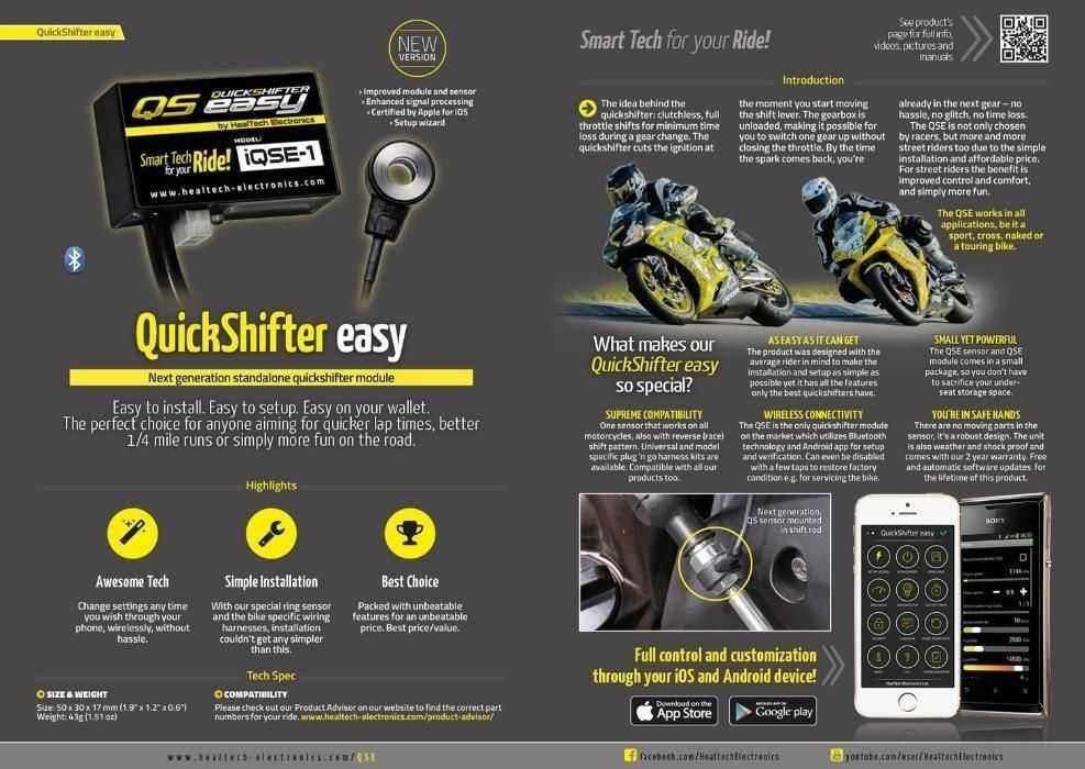 Bluetooth Modul iQSE Quick Shifter Easy Shift Yamaha, Suzuki etc.