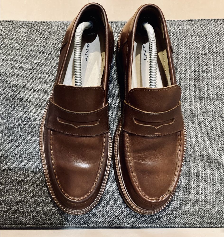 Gant, pantofi loafer de piele, coniac, bãrbați, 42