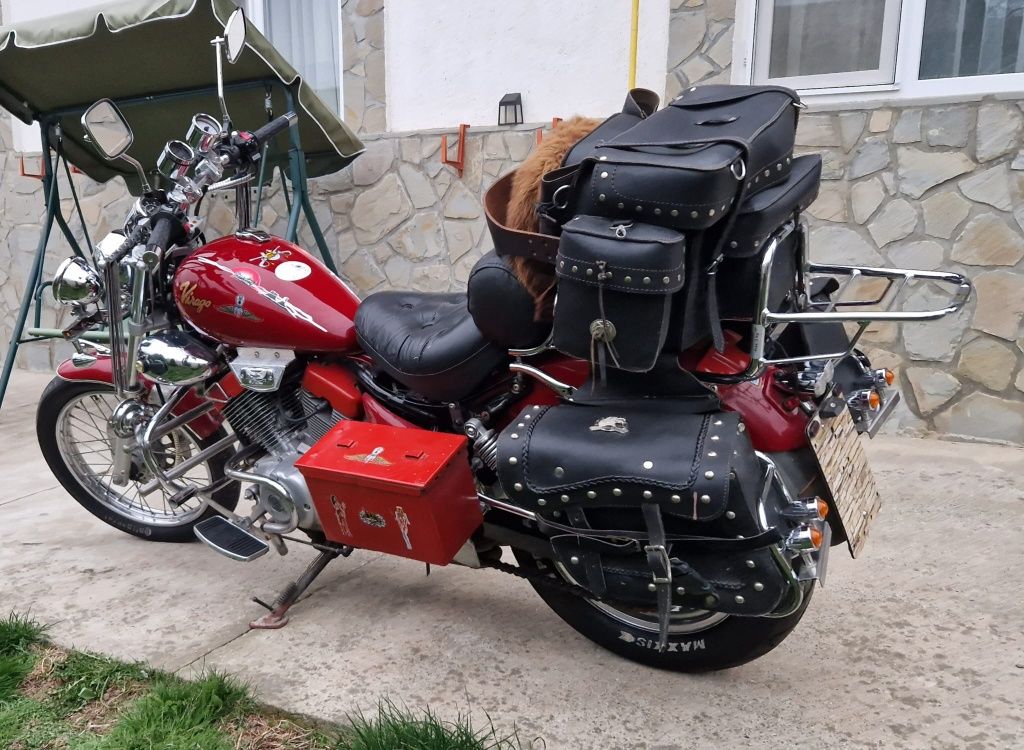 Motocicleta Yamaha Virago, unicat cu 8600km reali, personalizata ,
