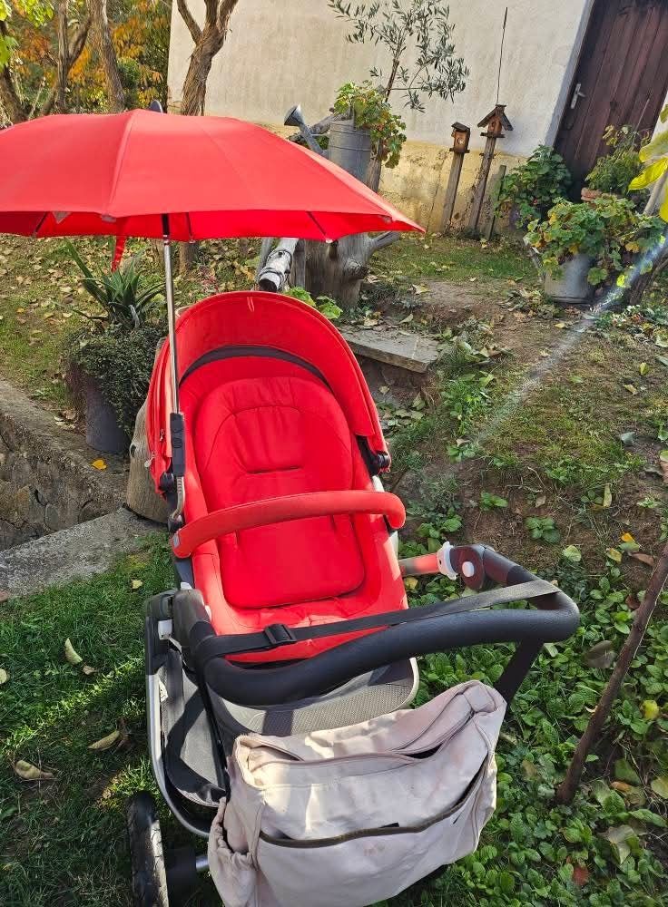 Детска количка Stokke trailz с включени всички аксесоари и зимно чувал