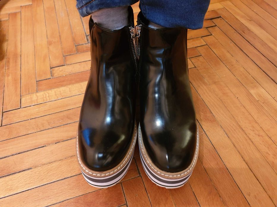 ghete piele zara 36 platforma