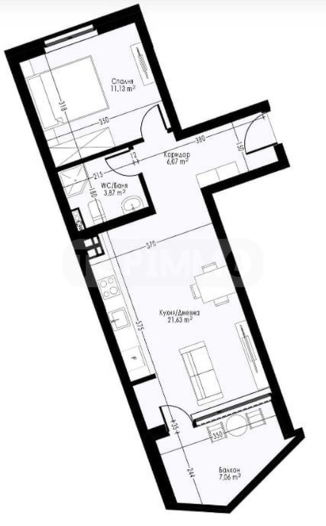 Продава се Двустаен апартамент в Варна, Възраждане 4 - 78 кв.м за 1598 €/кв.м - Снимка #1