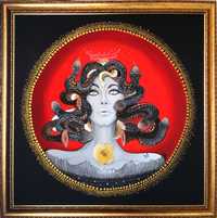 Medusa MM, tablou pictat arta erotica, pictura originala