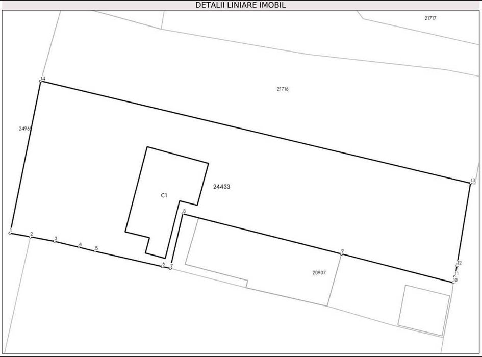Teren: central DN1A – 1,251 mp intravilan + casă | P+2 | fără sarcini