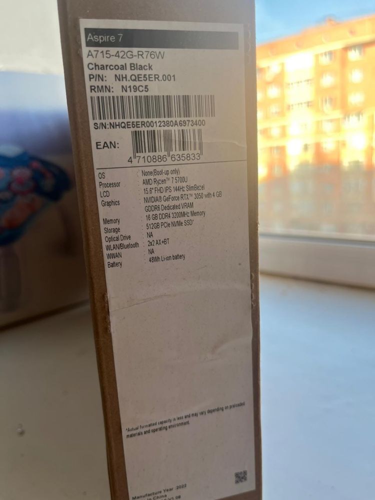 Ноутбук Acer aspire 7