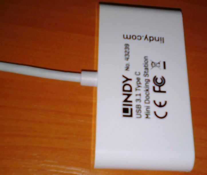 Mini docking station USB 3.1-C la HDMI, Gigabit + PD Lindy