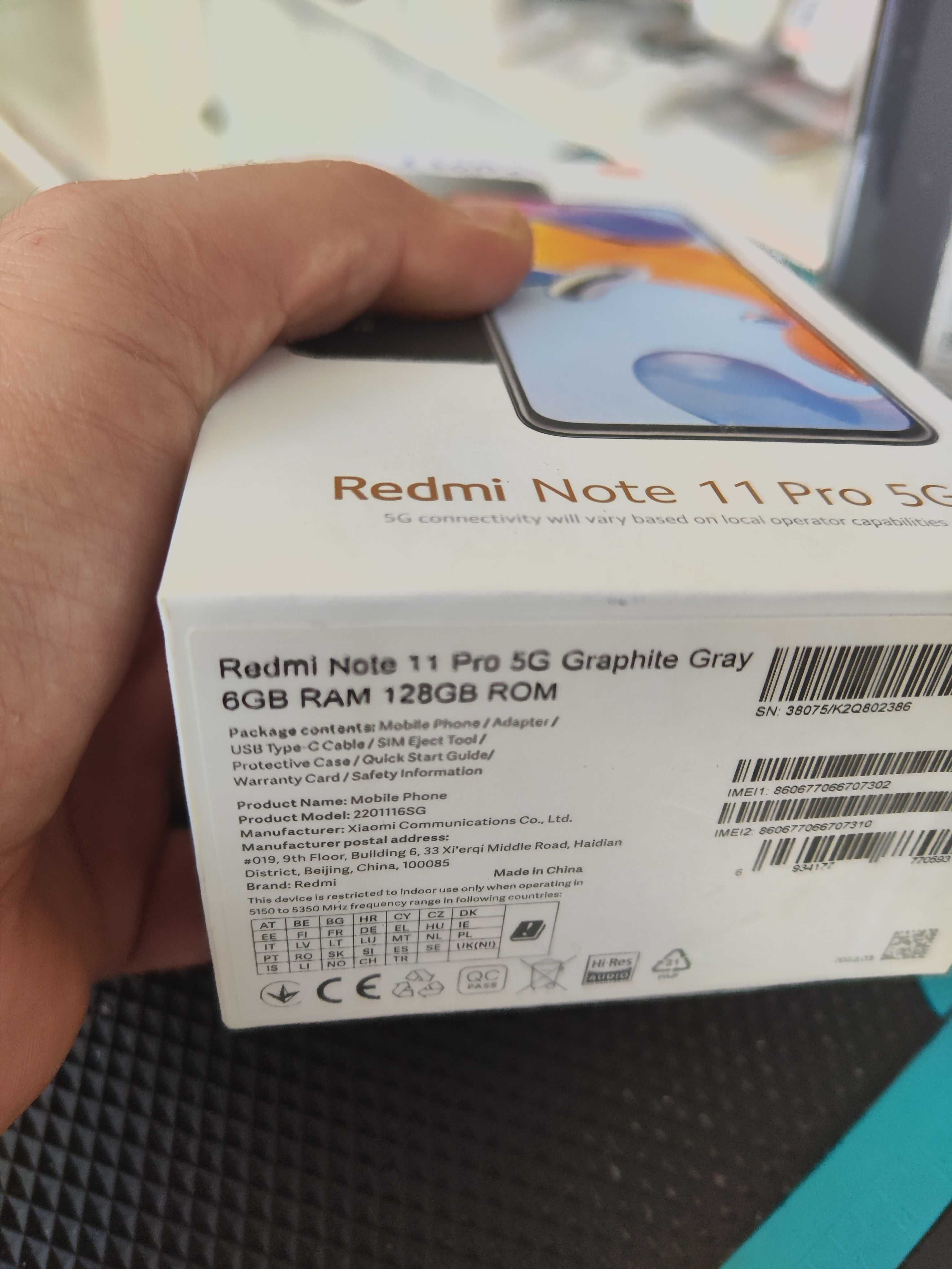 Redmi Note 11 Pro 5G, 6/128 GB, Nou, Garantie, Transport gratuit