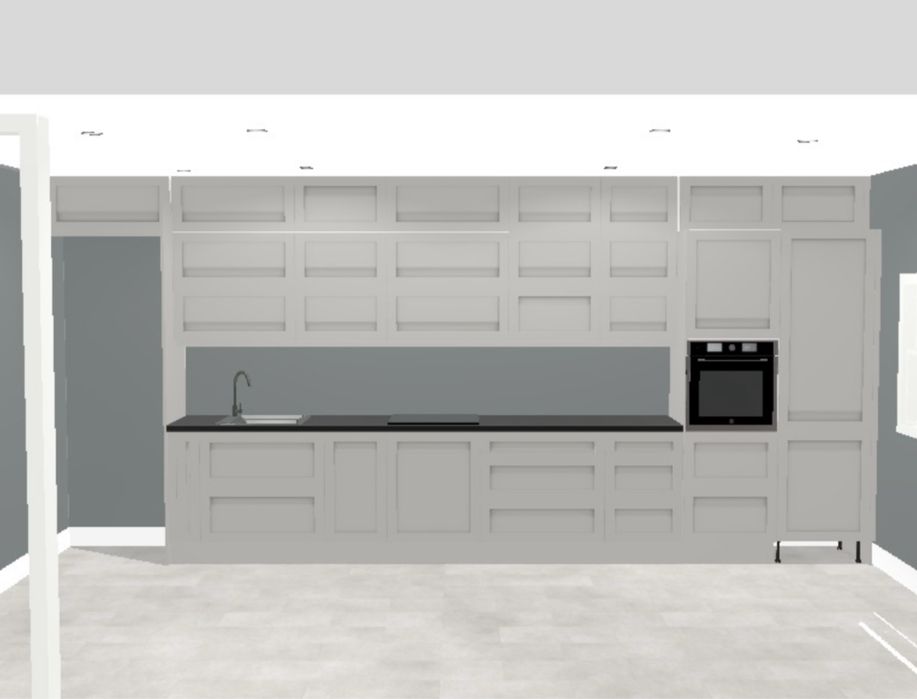 Mobila de bucatarie noua, culoare gri mat, Brico - productie Polonia