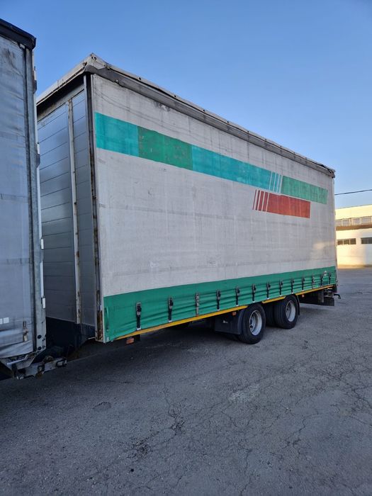 Remorca tandem jumbo 7.7x2.5x3.1 decopertabila stâlpi spate detașabili