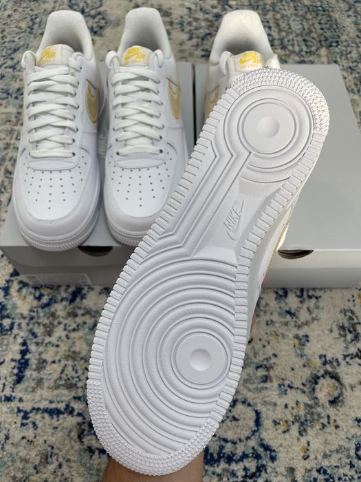 Nike Air Force 1 ‘07 White Albi Yellow Swoosh ( AF1 ) 44