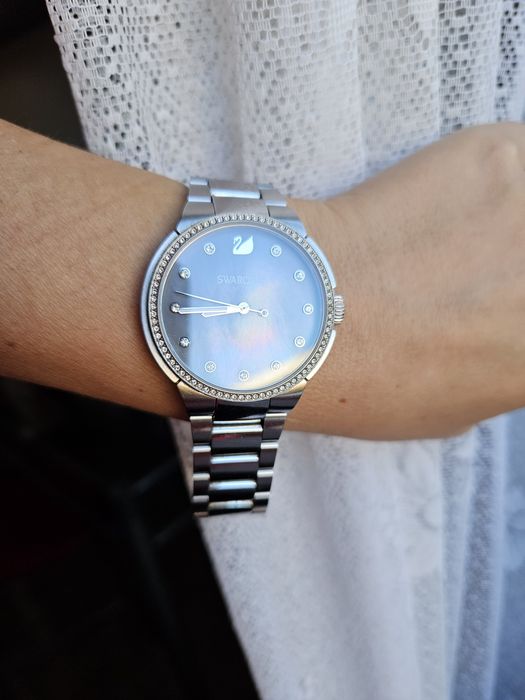 Ceas swarovski argintiu