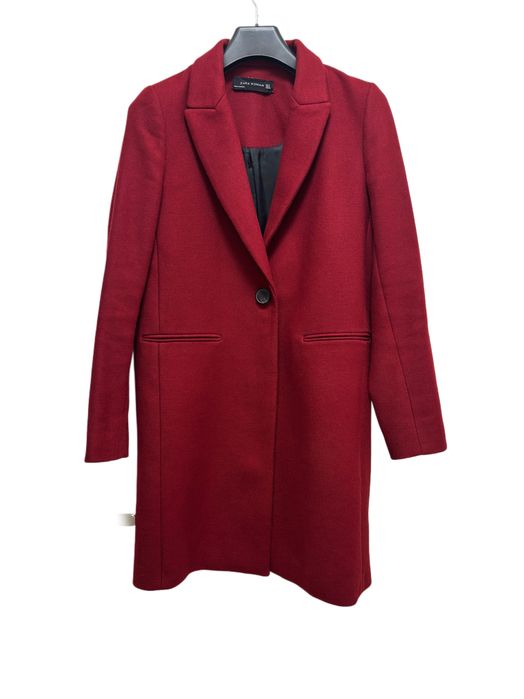 Palton Zara din 75% lână - burgundy - S/36