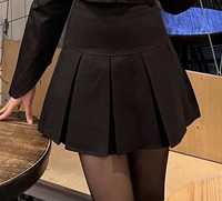 черная мини юбка с шортами