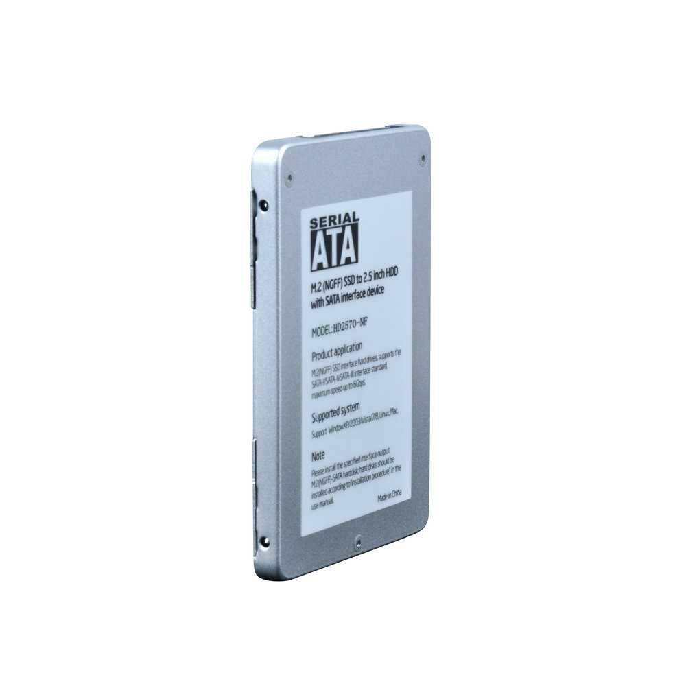 Caddy Convertor M.2 NGFF SSD to 2.5" SATA3, Aluminium - кутия M.2