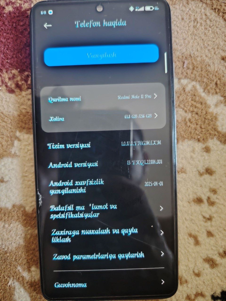 Redmi not 12 pro