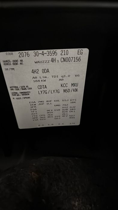 Usa/Usi/ Portiere /Portiera Audi A8 D4 4H 2010-2017