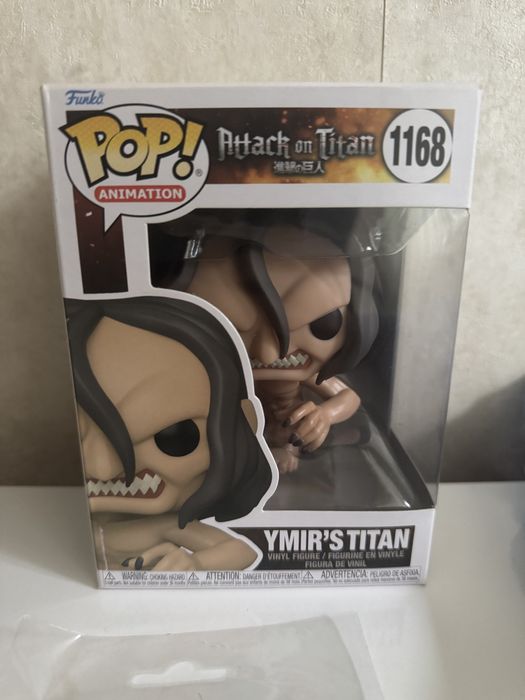 funko pop фигурка Attack on titan Ymir’s titan и значки