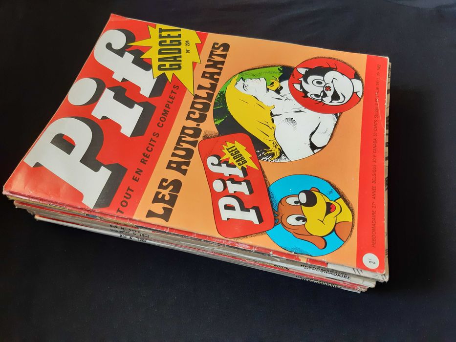 Лот Стари Френски Списания Pif Gadjet 12 Броя / 1969 - 1988 год./