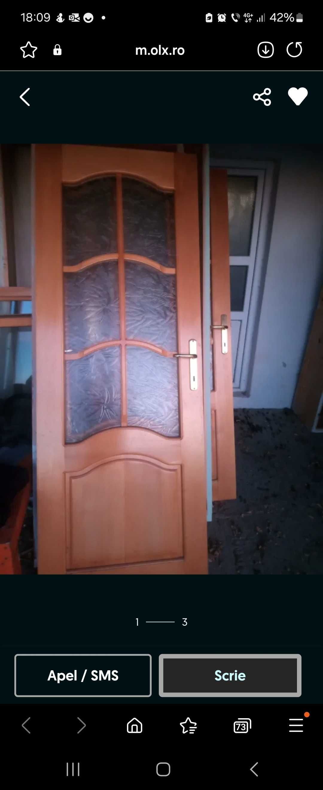 Uși lemn masiv de tei
