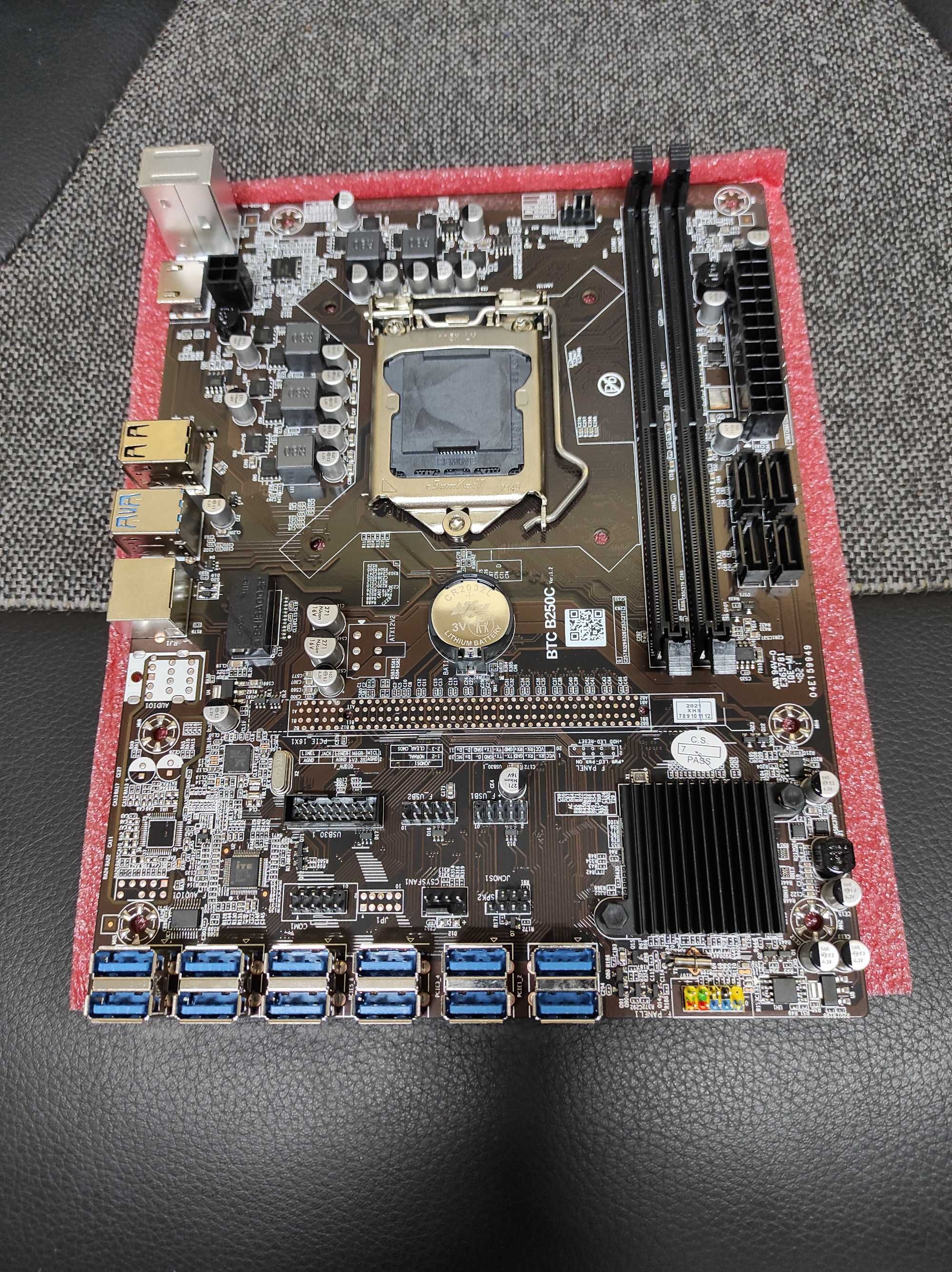 для Майнинга BTC B250C, Rev 1.2 Soket LGA1151 (Intel), ОЗУ 2xDDR4 16Гб